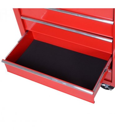 Roller Tool Cabinet Storage Box 5 Drawers Wheels Caster Garage Workshop Red