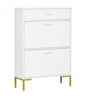 Modern Shoe Cupboard for Hallway w/ Flip Drawers 12 Pair Shoe Storage Organizer