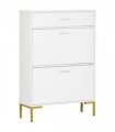 Modern Shoe Cupboard for Hallway w/ Flip Drawers 12 Pair Shoe Storage Organizer