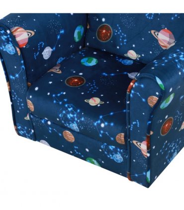 Children Kids Mini Sofa Armchair, Planet-Themed Chair, for Bedroom, Playroom