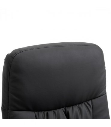 2 Pcs Reclining Armchair Ottoman 360 Swivel Home Furniture PU Leather Black