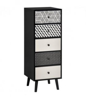 Chest of Drawers, 5 Drawer Dresser, Wooden Storage Cabinet Bedroom, Living Room