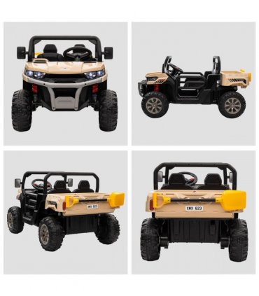 Two-Seater Kids Ride on Truck w/ Electric Bucket, Parental Remote - Yellow