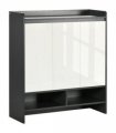 Shoe Cabinet Grey Glossy Matte Combo Open Compartment Adjustable Shelves