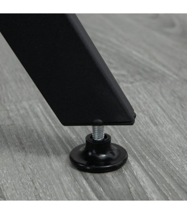 Industrial Dining Table with Round Top Steel Legs for Kitchen Dining Room Brown