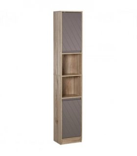 170cm Freestanding Storage Cabinet Slimline Unit w/ 2 Cupboards 2 Compartments