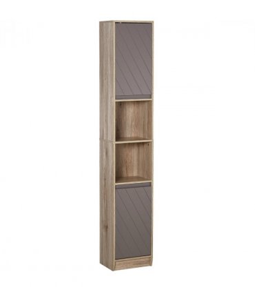 170cm Freestanding Storage Cabinet Slimline Unit w/ 2 Cupboards 2 Compartments