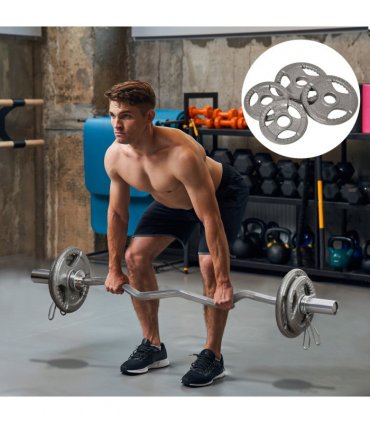 2" Olympic Weight Plates Sets for StrengthTraining w/ Weight 2 x 5kg, 2 x 2.5kg