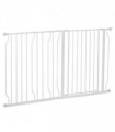 Pet Safety Gate Dog Barrier Dog Metal Pet Barrier, for Doorways - White