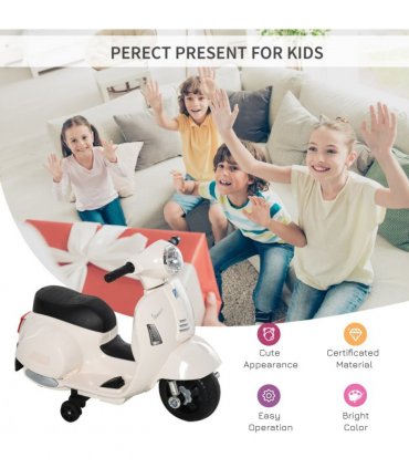 Vespa Licensed Kids Ride On Motorcycle 6V Battery Powered Electric Toys