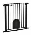 75-82 cm Pet Safety Gate, Stair Pressure Fit, Auto Close, Double Locking, Black