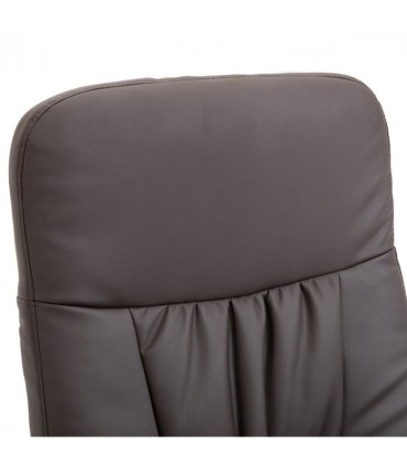 Armchair ottoman set 2 Pcs Reclining PU Leather Brown 105H x 81W x 81Dcm