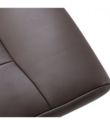 Armchair ottoman set 2 Pcs Reclining PU Leather Brown 105H x 81W x 81Dcm