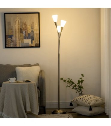 Modern Floor Lamp for Living Room Bedroom, 3 Light Upright Standing Lamp
