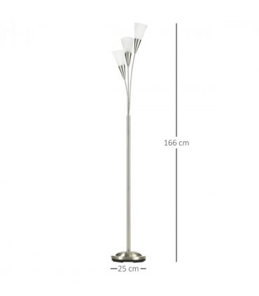 Modern Floor Lamp for Living Room Bedroom, 3 Light Upright Standing Lamp