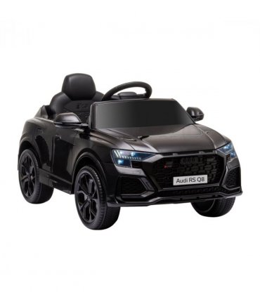 Audi RS Q8 6V Kids Electric Ride On Car Toy w/ Remote USB MP3 Bluetooth Black