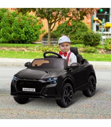 Audi RS Q8 6V Kids Electric Ride On Car Toy w/ Remote USB MP3 Bluetooth Black