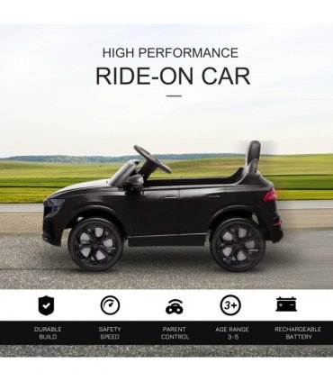Audi RS Q8 6V Kids Electric Ride On Car Toy w/ Remote USB MP3 Bluetooth Black