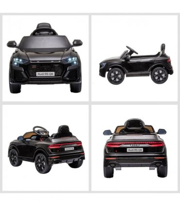 Audi RS Q8 6V Kids Electric Ride On Car Toy w/ Remote USB MP3 Bluetooth Black