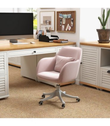 Office Chair with Rechargeable Electric Vibration Massage Lumbar Pillow, Wheels
