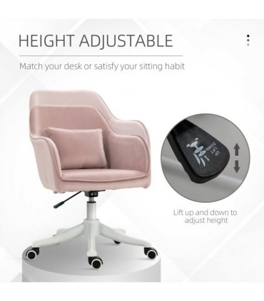 Office Chair with Rechargeable Electric Vibration Massage Lumbar Pillow, Wheels