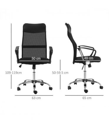 Mesh Black Executive Office Chair High Back Mesh Chair Desk Chairs