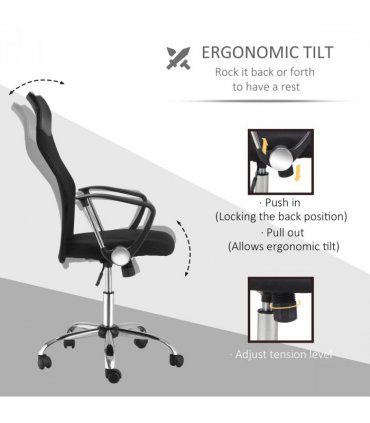 Mesh Black Executive Office Chair High Back Mesh Chair Desk Chairs