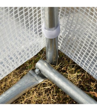 Greenhouse Polytunnel White Galvanised Steel PE 3.9m x 3m x 2 m Walk-in