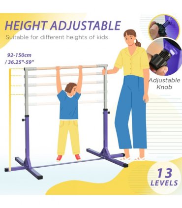 95-145 Hcm Professional Gymnastics Horizontal Bar For Kids Home Gym Fitness