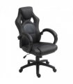 Executive Racing Swivel Gaming Office Chair PU Leather Computer Desk Chair Grey