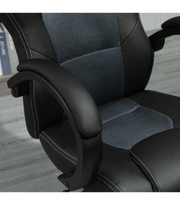 Executive Racing Swivel Gaming Office Chair PU Leather Computer Desk Chair Grey