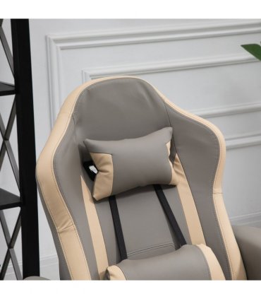 Manual Recliner Armchair PU Sofa Chair w/ Adjustable Leg Rest & 135� Reclining