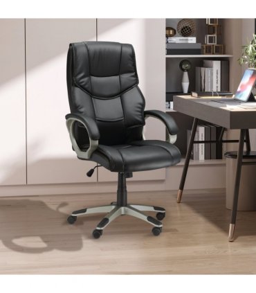 Executive Computer Office Desk Chair PU Leather Swivel Chairs High Back