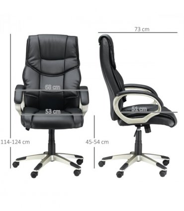 Executive Computer Office Desk Chair PU Leather Swivel Chairs High Back