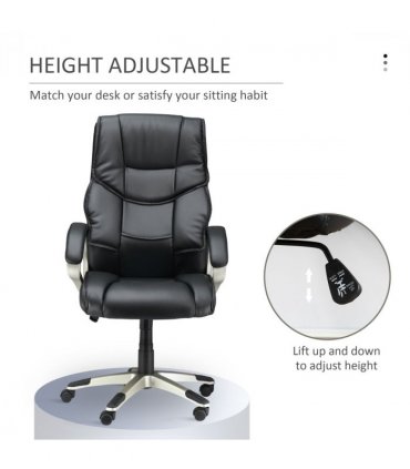 Executive Computer Office Desk Chair PU Leather Swivel Chairs High Back