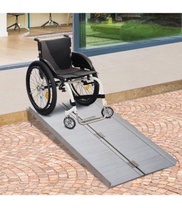 Portable Folding Wheelchair Ramp Scooter Mobility Stars w/ Carry Handle 4 Sizes