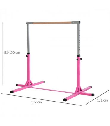 95-145 Hcm Professional Gymnastics Horizontal Bar For Kids Home Gym Fitness