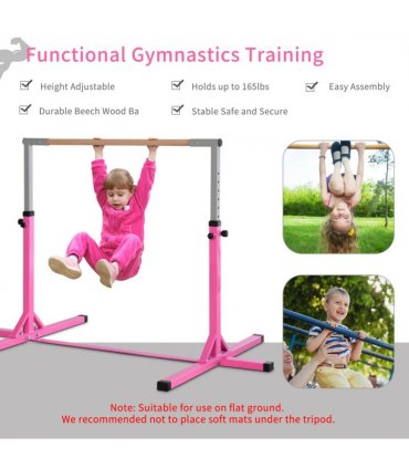 95-145 Hcm Professional Gymnastics Horizontal Bar For Kids Home Gym Fitness
