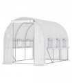 Large Outside Backyard Plant Greenhouse Hot House w/ Zippered Doors White