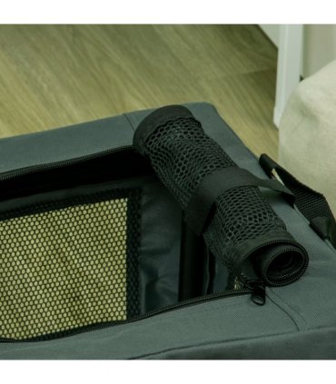 48.5cm Foldable Pet Carrier, Cat Bag w/ Cushion, for Miniature Dogs - Grey