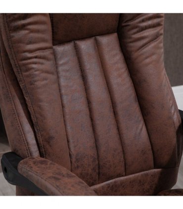 Executive Office Chair Computer Swivel Chair for Home with Arm, Footrest, Brown