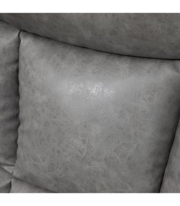 PU Leather Manual Recliner Chair Recliner Armchair Grey 360 Degreee swivel