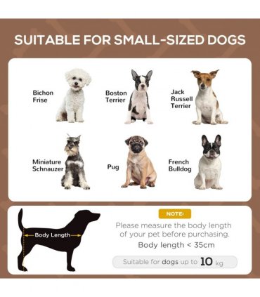 Elevated Pet Bed Dog Cot Tent Canopy Outdoor Brown 61L x 46W x 62H cm