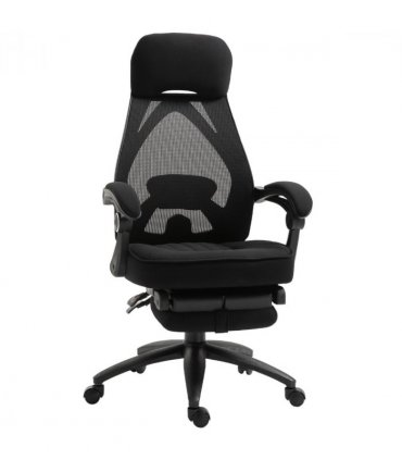 Swivel Office Chair Recliner Lunch Break Chair Adjustable Height w/ Footrest