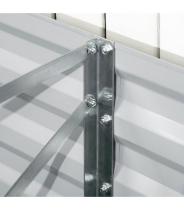 Raised Beds for Garden Galvanised Steel Light Grey 180 x 90cm Indoor Outdoor