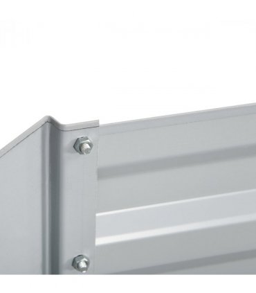 Raised Beds for Garden Galvanised Steel Light Grey 180 x 90cm Indoor Outdoor