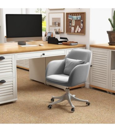 Office Chair with Rechargeable Electric Vibration Massage Lumbar Pillow, Wheels