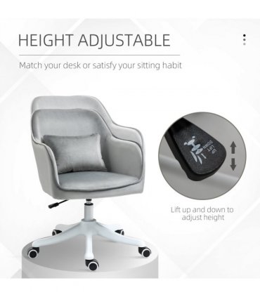 Office Chair with Rechargeable Electric Vibration Massage Lumbar Pillow, Wheels