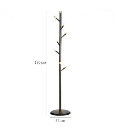 Freestanding Coat Rack Stand Industrial Coat Hanger with 6 Hooks for Hallway
