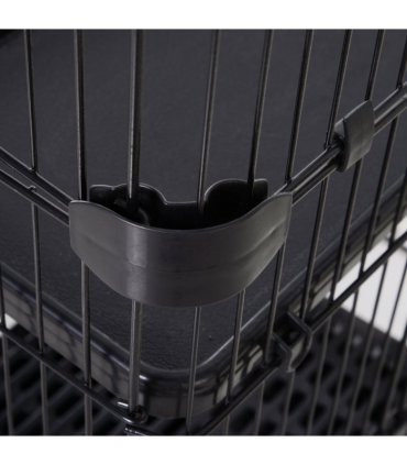 3 Tier Small Animal Cage Black Powder-coated steel 812L x 527W x 114H cm